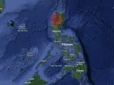 Localización del terremoto de magnitud 7,1 registrado en la isla filipina de Luzón.