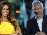 Los presentadores Lara Álvarez y Carlos Sobera.