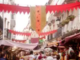 Un mercado medieval en una imagen de archivo