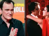Quentin Tarantino y un fotograma de 'Matador' (Almodóvar, 1985).