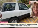 La colaboradora televisiva Carmen Lomana ha tenido que enfrentarse al cabreo de varios vecinos de Puerto Banús, en Marbella, después de dejar mal aparcado su coche, como ha informado el programa de Telecinco Socialité.