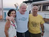Boris Johnson, disfrutando del verano en Grecia.