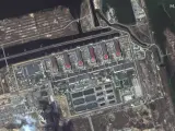 Vista satelital de la planta nuclear de Zaporiyia.