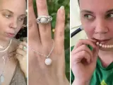 La canadiense Amanda Booth con sus joyas hechas con esperma.