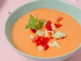 Sopa fría de tomate y melón