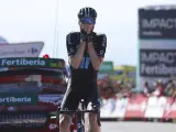 Thymen Arensman, en su victoria de etapa en la Vuelta.