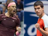 Nadal y Alcaraz, en el US Open 2022.