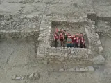 Las excavaciones en el parque arqueológico de Libisosa sacan a la luz un torreón de la puerta Este de la muralla romana