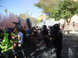 ANDALUCÍA.-Sevilla.- Teresa Rodríguez achaca "mala praxis" a la Policía al "abofetear" a un manifestante en la protesta de taxistas