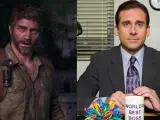 Joel en 'The Last of Us Parte I' y Steve Carell en 'The Office'.