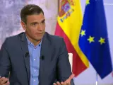 Pedro Sánchez, presidente del Gobierno, en una entrevista en RTVE.
