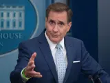 National Security Council Coordinator for Strategic Communications John Kirby holds a news briefing at the White House