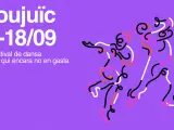 Cartel de la segunda edición del Festival Moujuïc de danza, que se celebra en el Castell de Montjuïc de Barcelona.