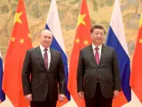 Xi Jinping, presidente de China, y Vladimir Putin, presidente de Rusia.