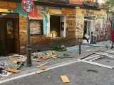 Estado del local que ha explotado en Madrid