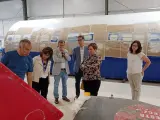 Visita de Raquel Tamarit a les instal·lacions de la Secció del IES La Vall d'Alba en Aeroport Castelló
