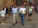 Núñez Feijóo y Paco Núñez, pasean por Toledo con motivo de la Interparlamentaria del PP