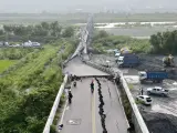 Un puente colapsa en Taiwán tras el terremoto registrado de escala 6,8 el pasado domingo