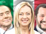 Meloni, Salvini y Berlusconi.