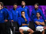 La ovación en el O2 emocionó a Federer, Nadal y resto de integrantes del equipo.