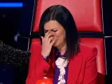 Laura Pausini llora en 'La Voz' tras escuchar una canción suya.