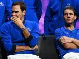 Nadal y Federer, llorando tras perder en la Laver Cup, el adiós del suizo.
