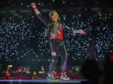 El cantante de Coldplay, Chris Martin, durante un concierto de la gira 'The Music of the Spheres' en Atlanta.