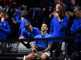 Novak Djokovic en su último partido en la Laver Cup