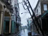 Destrozos en Pinar del Río (Cuba) tras el paso del huracán Ian.