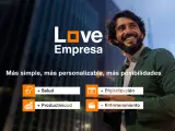 Imagen de la campaña de Orange Love Empresa.