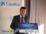 El presidente del PPCV, Carlos Mazón, este lunes, en Nueva Economía Fórum.