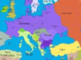 Mapa de Europa en el año 1943.