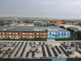 Placas fotovoltaicas instaladas en Mercabarna.