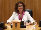 La ministra de Hacienda, María Jesús Montero, presenta los presupuestos en el Congreso.
