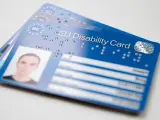 Un ejemplo de tarjeta de discapacidad europea.