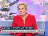 Ana Rosa habla de cómo vivió su regreso al matinal de Telecinco.