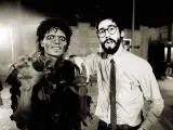 El director John Landis junto a Michael Jackson durante el rodaje del videclip 'Thriller'