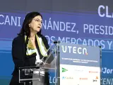 Cani Fernández, presidenta de la Comisión Nacional de los Mercados y la Competencia (CNMC), en la jornada de la Unión de Televisiones Comerciales en Abierto.