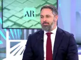El líder de Vox, Santiago Abascal, es entrevistado en el programa de Ana Rosa en Telecinco.