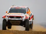 Isidre y José María, Repsol Rally Team, Toyota Hilux, durante el Prólogo del Rally de Andalucía 2022, 4ª prueba del Campeonato del Mundo FIA de Rally-Raid 2022.