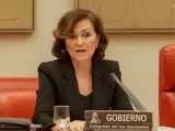 La presidenta de la Comisión de Igualdad del Congreso y ex vicepresidenta del Gobierno, Carmen Calvo, en una foto de archivo.