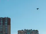 Un dron sobrevuela Kiev durante un ataque ruso, el 17 de octubre de 2022.