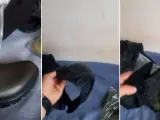 Capturas del vídeo de un soldado ruso quejándose de su equipamiento.