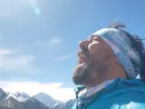 Miguel Ángel Roldán, en el Everest.