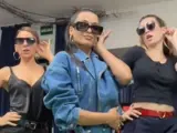 Chanel Terrero, Chenoa y Eva Soriano bailando 'Toke'.