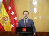El consejero de Economía, Hacienda y Empleo de la Comunidad de Madrid, Javier Fernández-Lasquetty, este jueves en la Asamblea de Madrid. Foto: D.Sinova