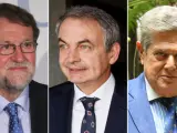 De izquierda a derecha: Mariano Rajoy, José Luis Rodríguez Zapatero y Federico Trillo.