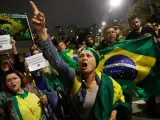 Protesta en contra del presidente electo Luis Inacio Lula da Silva.