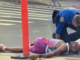 Daniel Donascimento se desploma durante el Maratón de Nueva York.