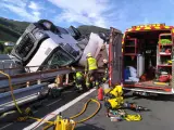 Accidente del camión cisterna en Cantabria.